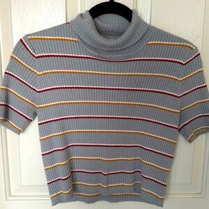 LA Hearts stripe short sleeve sweater